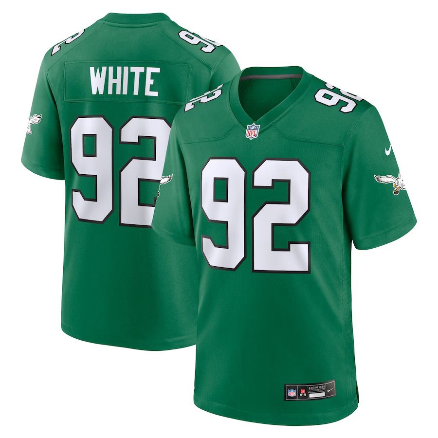 Men Philadelphia Eagles 92 Reggie White Nike Kelly Green Alternate Game NFL Jersey